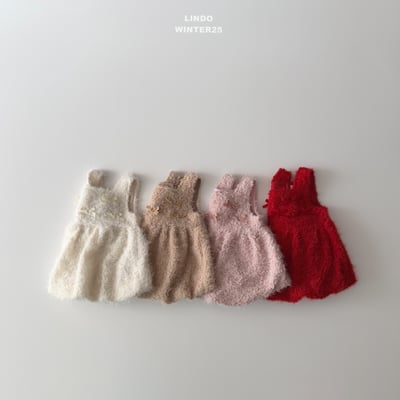 Lindo65｜(80cm-125cm) 緞帶絨毛氣球洋裝4