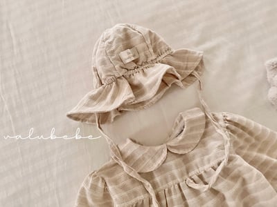 Valubebe20｜(65-90) 棉麻花苞帽8