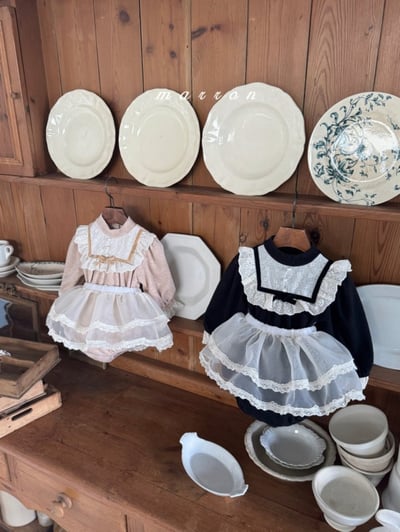 Marron 44｜(3m-18m) 法式薄紗圍裙6