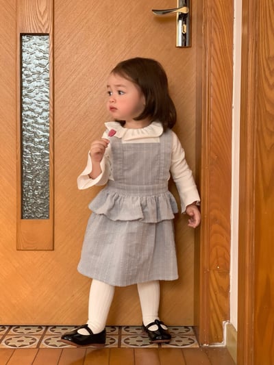 JE637｜(73cm-110cm) 麻花和葉背心洋裝/喇叭袖上衣19