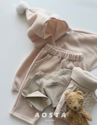 AOSTA65｜(6m-5y) 毛球連帽斗篷23