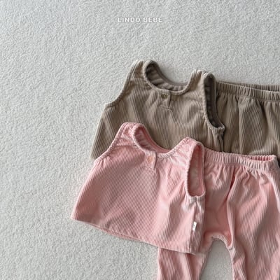 Lindo05｜(3m-18m) 燈芯絨內刷毛背心套裝4