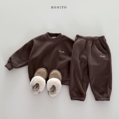 Bonito47｜(75cm-125cm) logo刷絨休閒套裝15