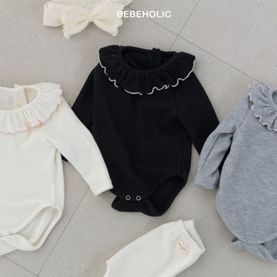 Bebe holic24｜(3m-18m) 荷葉捲邊領包屁衣18