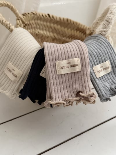 Bebe holic14｜(3m-18m) 木耳滾邊無根襪2