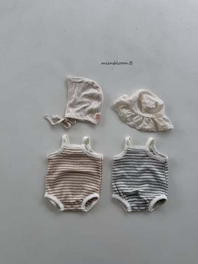 Bloom.b11｜(0m-18m) 肩帶條紋包屁衣6