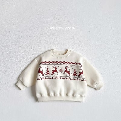 vivid82｜(78cm-125cm) 麋鹿北極熊印花休閒上衣3