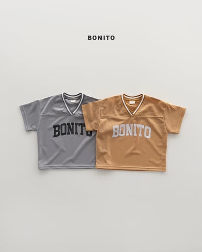 Bonito33｜(75cm-125cm) 2色V領洞洞籃球衣1