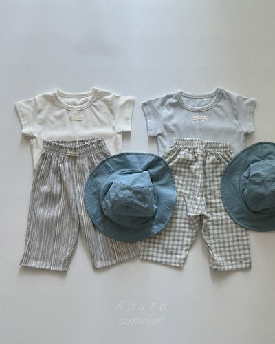 AOSTA56｜(6m-5y) 2款亞麻小標線條褲19