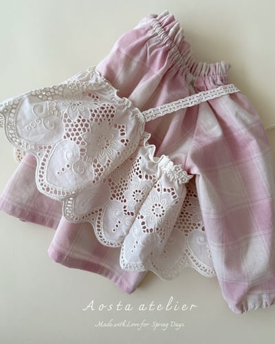 AOSTA18｜(6m-5y) 褶皺格紋襯衫10