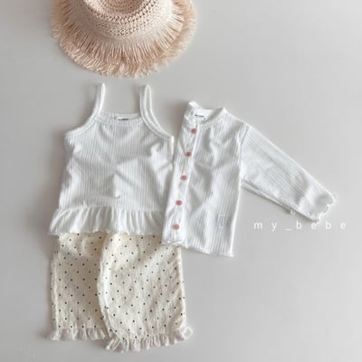 my_bebe33｜(80-120cm) 荷葉捲邊細肩背心17