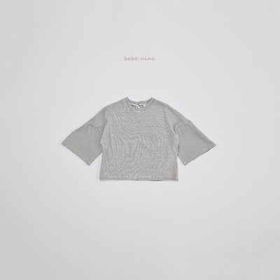 bebe nine08  (65-115) 2色條紋喇叭袖上衣17