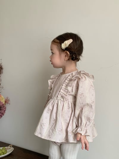 JE619｜(66cm-90cm) 燈芯絨碎花荷葉包屁衣20