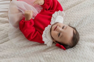 M-KIDS09｜(55-80cm) 2色蕾絲荷葉領抓絨包屁衣9