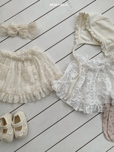 Bebe holic46｜(3m-18m) 法式層次蕾絲裙2