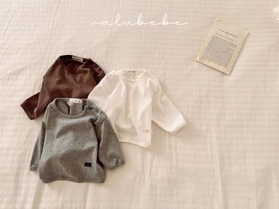 Valubebe04｜(65-90) 側開扣素面上衣12