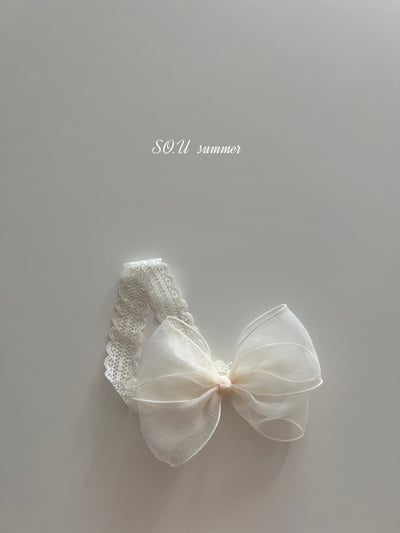 SO.U07｜(6m-18m) 薄紗蝴蝶結髮帶5