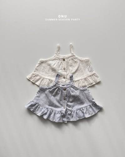 onu26｜(70cm-115cm) 荷葉細肩無袖上衣1