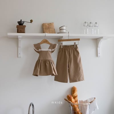 M-KIDS16｜(65-115cm) 摺邊綁帶套裝2