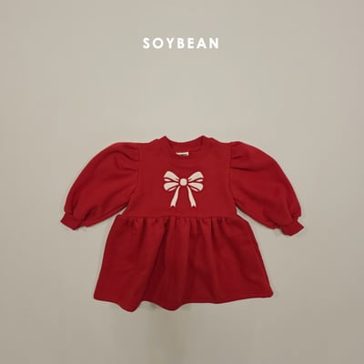 Soybean26｜(75cm-118cm) 蝴蝶緞帶印花公主袖洋裝15