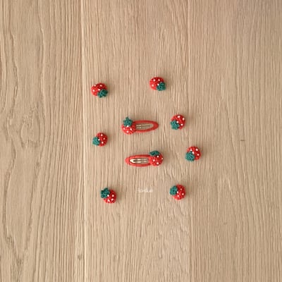 Fondue 43｜(Free)  針織草莓髮夾6