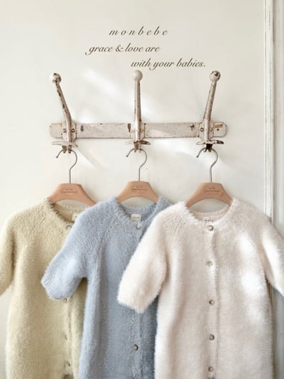 MONBEBE48｜(3m-24m) 暖棉刷毛連身衣2