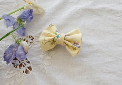 FLO03｜(free) 3色格紋蝴蝶結髮夾14