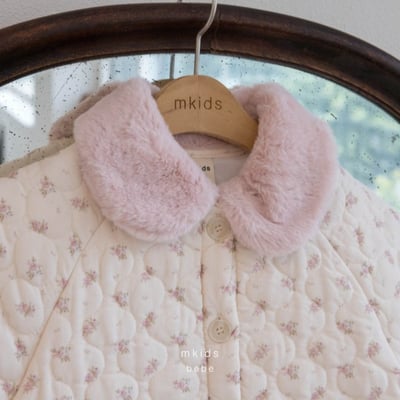 M-KIDS04｜(65-80cm) 2色絎縫夾層棉碎花連身衣8