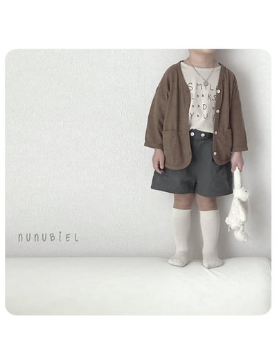 NUNU BIEL15｜(75-115cm) 口袋素色外套4