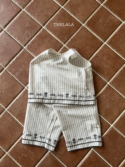 thelala40｜ (70-115) 條紋刺繡圖騰套裝4