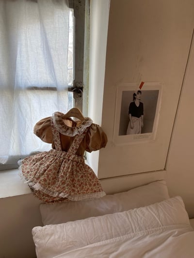 Anne Shirley21｜(3m-22m) 2色碎花玫瑰吊帶包屁裙8