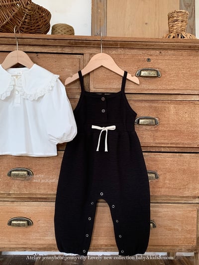 JE586｜(73-100cm) 花邊翻領襯衫/細肩連身褲3