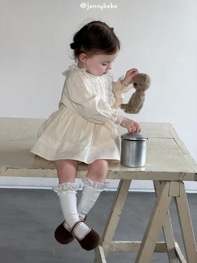 JE734｜(66-90cm) 蕾絲花邊包屁洋裝15