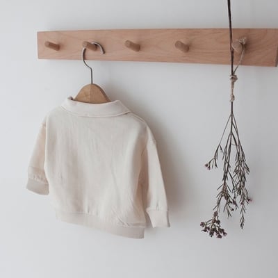 LEMONADE51｜(55cm-85cm) 2色有領素面上衣10