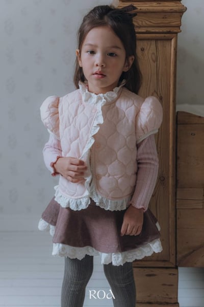 ROA25｜(80cm-120cm) 2色蕾絲拼接棉質短裙7