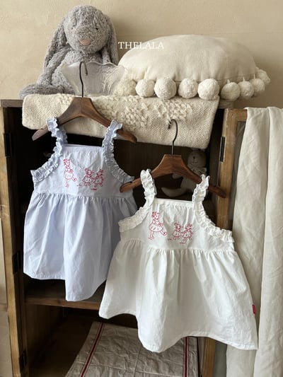 thelala62｜ (70-115) 刺繡花邊無袖洋裝5