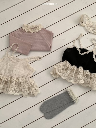 Bebe holic15｜(3m-18m) 針織蕾絲小花背心9