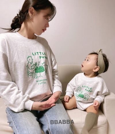 BBABBA06｜(60cm-83cm-mom) 2色韓系印花包屁衣/休閒上衣2