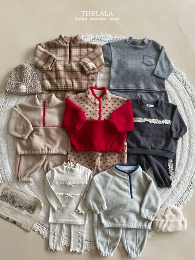 thelala41｜ (1y-6y) 波點撞色毛毛上衣10