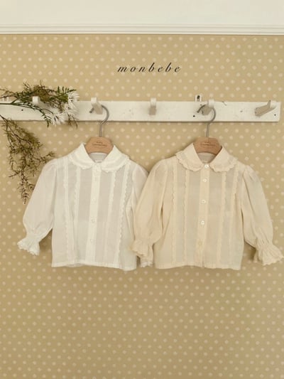 MONBEBE37｜(1y-8y-mom) 蕾絲荷葉襯衫15