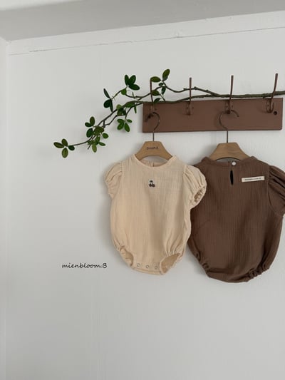 Bloom.b01｜(0m-18m) 櫻桃棉麻包屁衣8