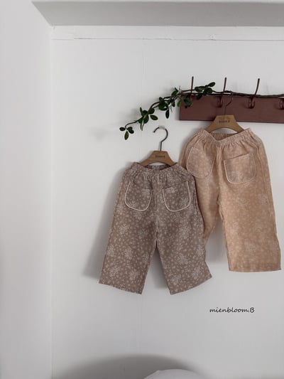 Bloom.b15｜(80-118cm) 亞麻碎花直筒長褲8