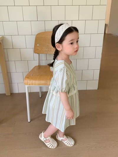 JE24｜(66-120cm) 森林條紋包屁衣/洋裝4