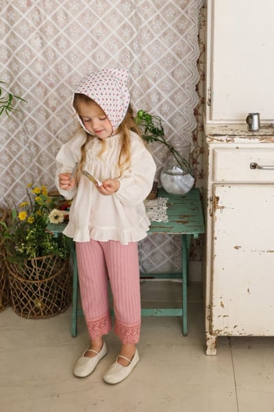 FLO39｜(75-140) 3色法式傘狀荷葉襯衫16