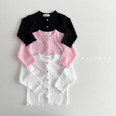 my_bebe32｜(80-120cm) 褶皺捲邊開襟外套3