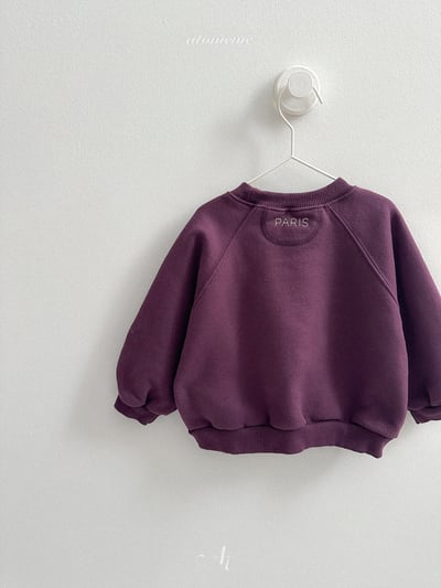 AT38｜(70-110) PARIS 刺繡落肩厚棉休閒上衣9