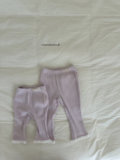 Bloom.b28｜(0m-7y) 羅紋蕾絲邊小喇叭褲3