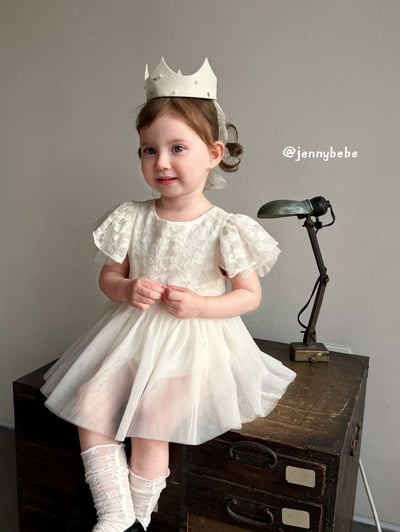 JE728｜(66-90cm) 公主袖薄紗蓬蓬裙包屁衣10