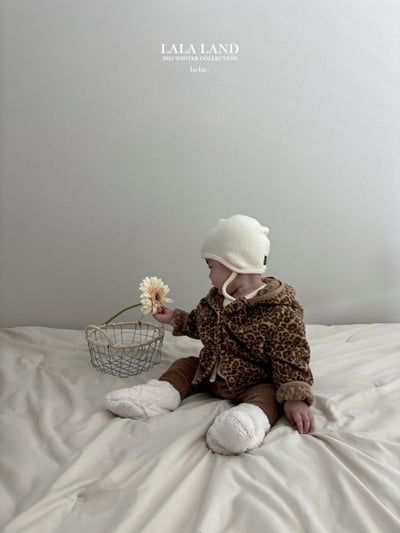 lala land17｜(60cm-83cm) 2色豹紋刷毛開襟連帽外套8