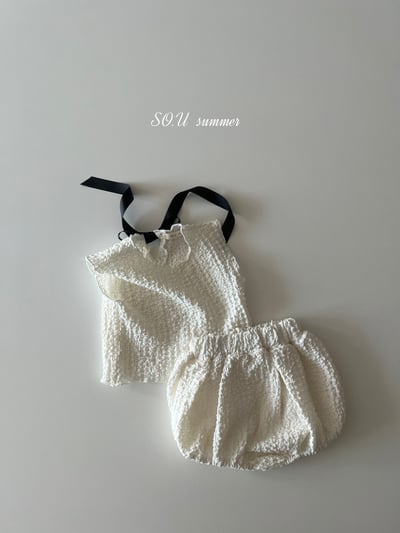 SO.U23｜(6m-18m) 抓皺緞帶套裝8